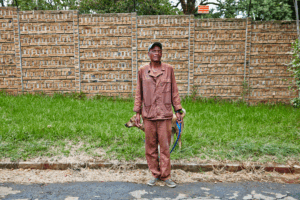 James with Paulie, Lynstanwold Road, Saxonwold, Johannesburg, South Africa, 2014
